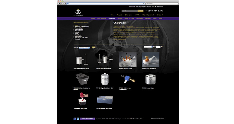 Goodfellow & Goodfellow. E commerce website