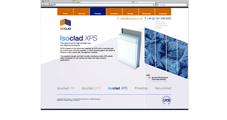 Isoclad. Corporate Website